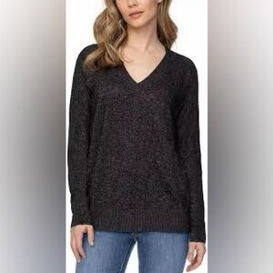 Buffalo David Bitton Charcoal V-Neck Sweater size XL